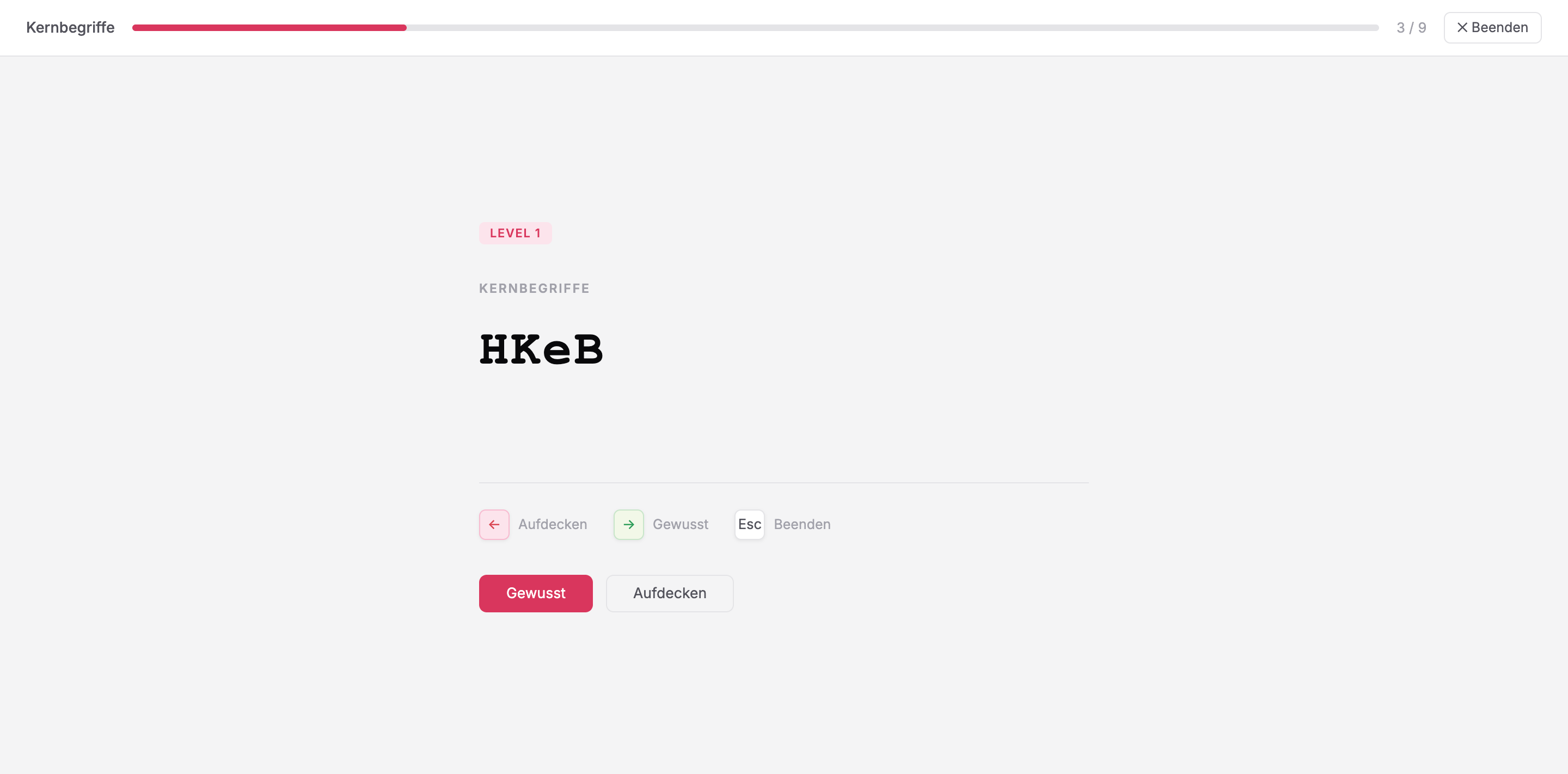 Bronko Study — Stufe 1: Abkürzungen